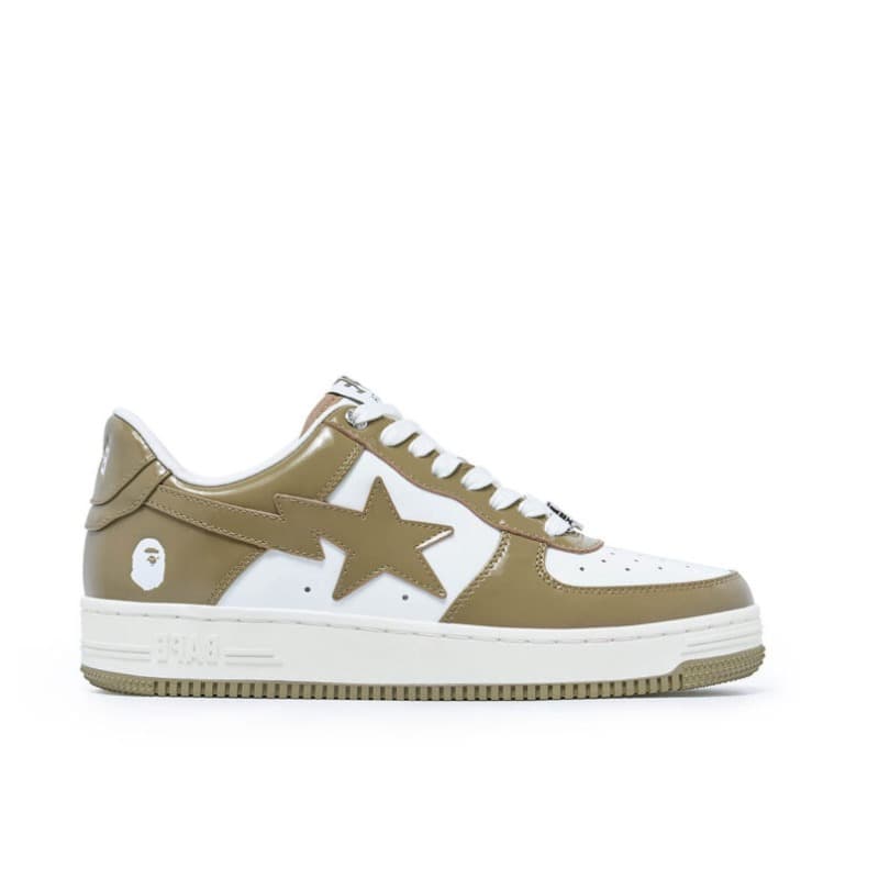 BAPE STA patent low Beige White