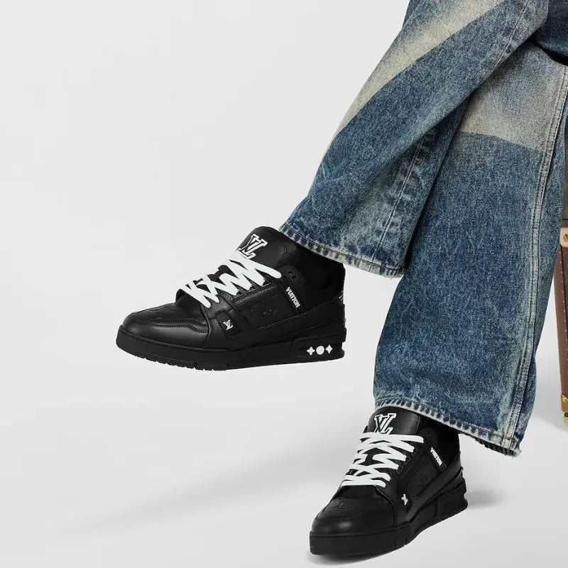 LV Trainer Black Embossed Monogram