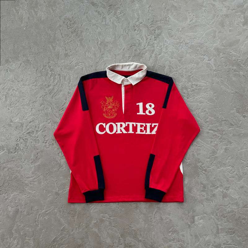 Camiseta Corteiz Paneled Rugby Polo Vermelha