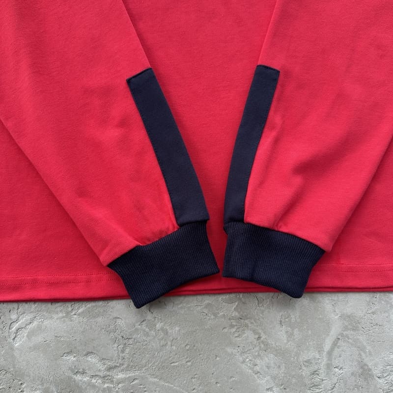 Camiseta Corteiz Paneled Rugby Polo Vermelha