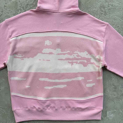 Jaqueta Corteiz Hybrid Knit Alcatraz Rosa