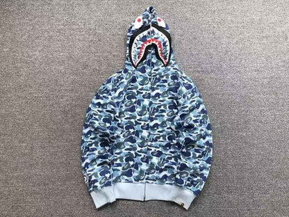 Moletom Bape Shark ABC Camo Azul