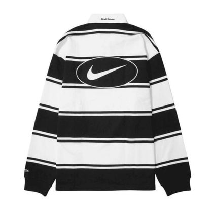 Camiseta Supreme x Nike Stripe Rugby Preta/Branca