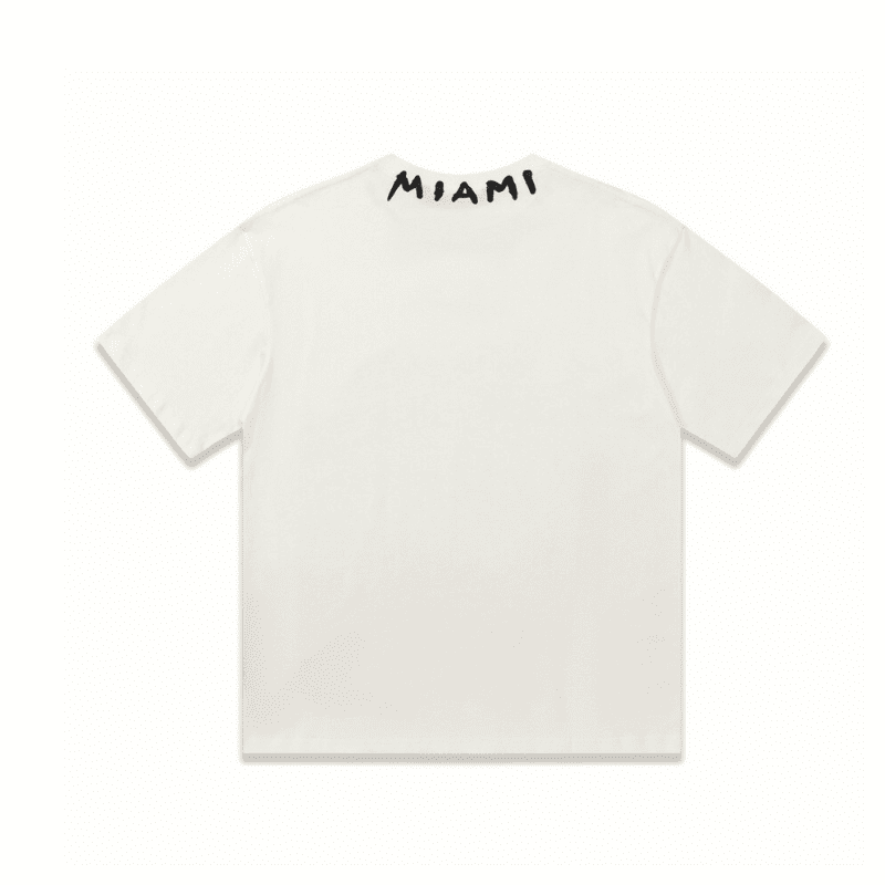Pronta Entrega - Camiseta Palm Angels Miami White Cream