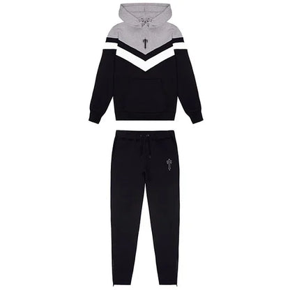 Conjunto Trapstar V Stripe Hoodie Tracksuit Black