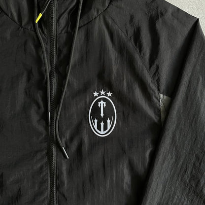 Conjunto Trapstar Irongate Football Tracksuit Preto/Cinza