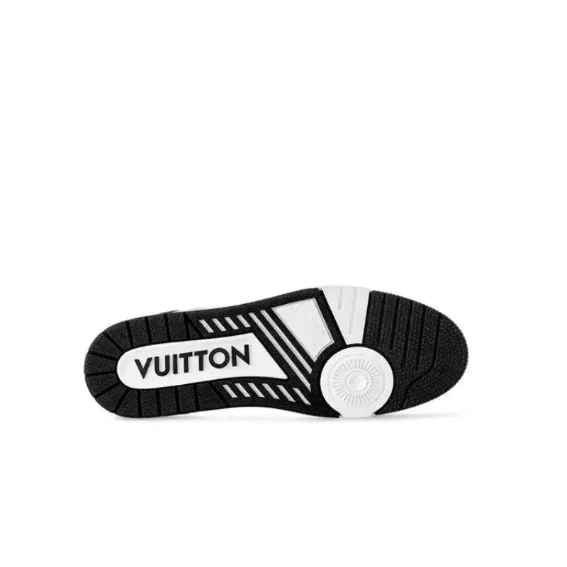 LV Trainer Low Velcro Strap Monogram Denim Black White