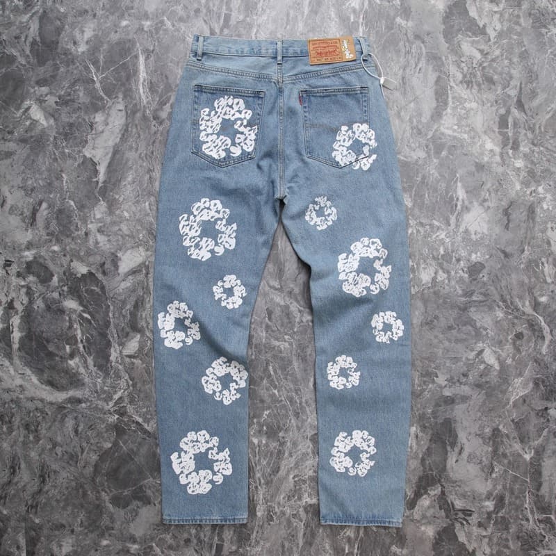 Pronta Entrega - Calça Denim Tears x Levi's Cotton Wreath Jean Ligh Wash