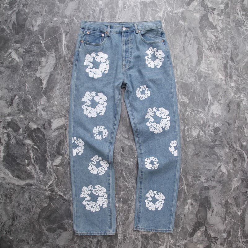 Pronta Entrega - Calça Denim Tears x Levi's Cotton Wreath Jean Ligh Wash