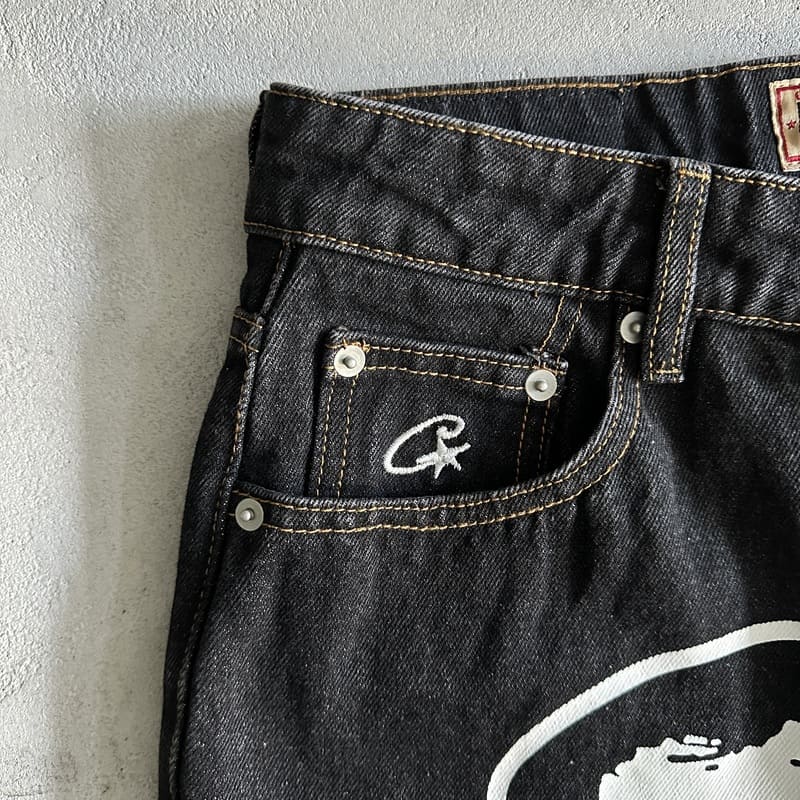 Pronta Entrega - Calça Jeans Corteiz Preto