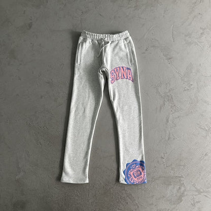 Conjunto Syna World College Logo Cinza/Rosa