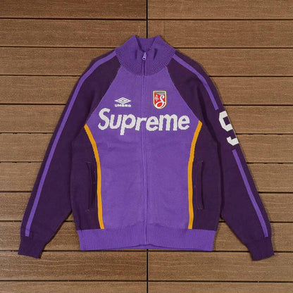 Conjunto Supreme x Umbro Zip Up Purple