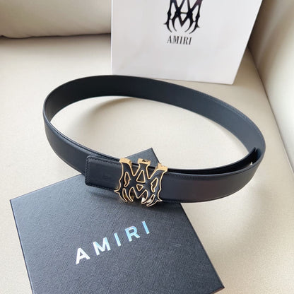 Cinto Amiri Black/Gold Logo