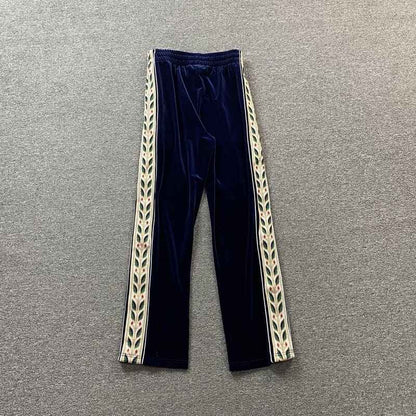 Conjunto Casablanca Veludo Logo Azul