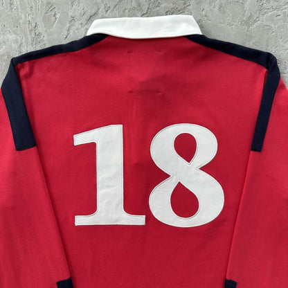Camiseta Corteiz Paneled Rugby Polo Vermelha